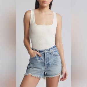 NWT Free People Send Love Seamless Jackard Bodysuit M/L
